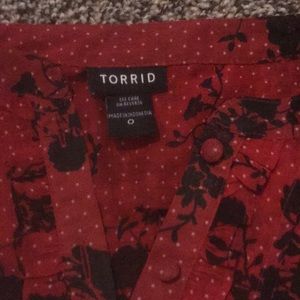 Red and Black Torrid Top size 0